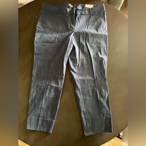 LOFT Women’s Cropped Ankle Pants, Blur and white, size 16 plus